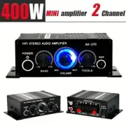 400W MINI STEREO HI-FI POWER AMPLIFIER~CAR/HOME THEATER SOUND SYSTEM~BRAND NEW~