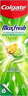 Colgate Max Fresh Toothpaste, 100g, Fluoride Toothpaste with Mini Breath Hearts, Juicy Pine Lime