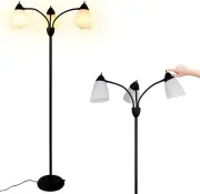 3-Light Multi Head Floor Lamp Tall Pole Standing Lamp Modern Reading Lamp with A