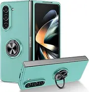 Compatible with Samsung Galaxy Z Fold5 5G Case Cover,Compatible with Samsung Galaxy Z Fold 5 5G 2023 Built-in Ring Magnetic Kickstand Shockproof Phone Case Cover Blue2
