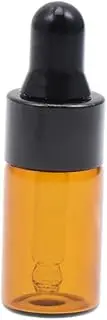 50 Pack Glass Sub Bottles 3ml Dropper Fill Bottles for Toner Essential Oil Pp Cap Leakproof Smooth Surface