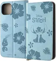 Inglem iPhone 15 Plus Case Disney Folio Leather Case Raffine Stitch_Monotone