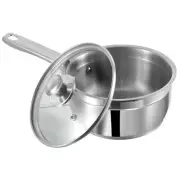 Vinod Stainless Steel Two Tone Saucepan With Lid - 18 cm, 2.3 Ltr- Free Delivery