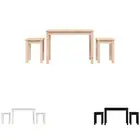 Nesting Tables Set of 3 Coffee Table Side Table White Solid Wood Pine vidaXL
