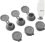 Bottle Emptying Cap Set - Set of 6 Adapters 3 Sizes, Flip-Down Caps | Bottle Drainage Adapters Leak Proof Transfer Connector