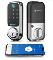 Solity No-Hub Smart Digital Door Lock, 4 in 1 Keyless Entry