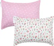 ALVABABY Toddler Pillowcases, Fits 13 x 18,12x 16 Kids Pillow, 2 Pack Cotton Baby Pillow Cover Envelope Kids Pillowcases for Girls 2FTP17-AU