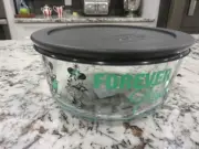 Pyrex Disney FOREVER FRIENDS Clear 1 qt Glass Storage Bowl 7201 w/Lid NEW