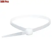 500 Pcs 8" Nylon Plastic Cable Zip Ties Wire Cord Wrap Organizer 40 Lbs White