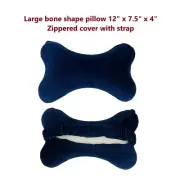 12x7.5x4 Bone Pillow Neck Head Rest Memory Foam Travel Trip Posture Support Navy