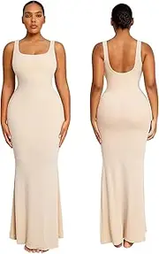 [SHAPELLX] Shaper Dress Built-in 360°Contour Tummy Control Gleaming Mermaid Maxi Dresses Formal Dresses for Party Wedding