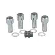 Topline Standard Mag Wheel Lock Nuts 2.3" Tall 0.60" Shank 12mm x 1.50" Thread (set Of 4)