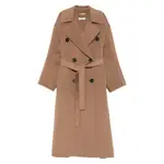 ['s Max Mara] 's Max Mara Double-breasted Belted Coat 40 IT BROWN
