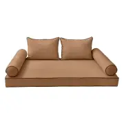 *COVER ONLY*-Style 4 Daybed Mattress Bolster Pillow Contrast Pipe Twin-AD104