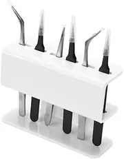 DECORNIJIA 1pc Eyelash Tweezers Storage Box Type DIY Extension Kit Eyelash Tweezers Dispaly Rack Eyelashes Tweezers Rack White