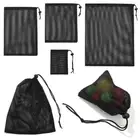 Multi Purpose Drawstring Bag Nylon Mesh Storage Bag Laundry Bag Stuff Sack Pouch