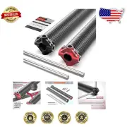 High-Quality Black Coated Garage Door Springs with Installation Winding Bars