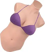 [MOTLEYBEAN] Fake Half Body Breast Forms Silicone Breastplate 7 Generation Plus Size For Crossdresser Cosplay DragQueen