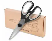 Tobox Kitchen Scissors Black, Ultra Sharp Multi-functional Kitchen Shears NEW