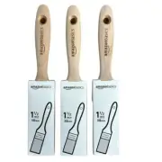 Amazon Basics 1.5 in Stainless Paint Brush Set of Three