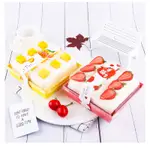 ☀孟玥購物☀4吋蛋糕盒 透明方型蛋糕盒 草莓蛋糕盒 芒果蛋糕盒 水果盒 小西點盒 創意蛋糕盒
