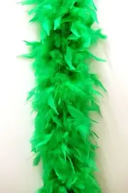 Kelly Green 80 Gram Chandelle Feather Boas 2-Yards For Halloween, Costume, Party