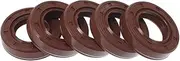 X AUTOHAUX Universal Oil Seal TC Double Lip W Steel Spring Seal Ring Rotary Shaft Seal 20x35x8mm High Pressure FKM Rubber Brown 5 Pcs
