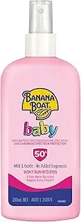 Banana Boat Sunscreen Baby Lotion Spray 200ml SPF 50+ 200 ml, UVA/UVB, Mild and Gentle, Fragrance-Free, 4-Hour Water Resistant, Made in Australia