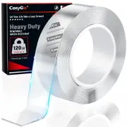 Heavy Duty Double Sided Tape, 1.2" X 20FT Clear Removable Nano Tape