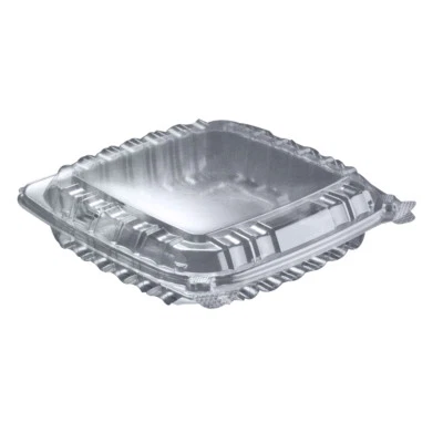 DCCC90PST3 - Dart ClearSeal 8.3" Square Hinged-Lid Plastic Containers, 250 Count