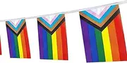 Rainbow Gay Pride LGBTQ+ Bunting Flag Inclusive Party 3.6m Birthday Banner Hanging Decor