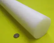 UHMW White Round Rod 3.75" Diameter x 60" Long, 1 Unit, Extruded