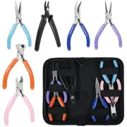6x Jewelers Pliers Set Jewelry Making Beading Craft Mini Plier Tools Kit & Ba⇝
