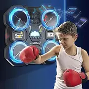 Music Boxing Machine with Boxing Gloves, 2025 Upgraded Music Boxing Machine for Kids, Boxing Music Machine Light Adjustable Speed, Music Boxing Machine for Women Kids Adults Home Workout Stress Relief