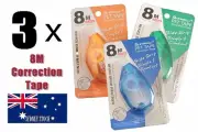 3/6 PCs Professional Grip Correction Tape 5mm x 8m Liquid Paper School Office