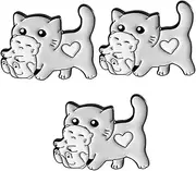 [SAFIGLE] Brooch Cat Cute Pin Brooch Cute Jeans Brooch Collar Brooch Animal Lapel Cartoon Brooch Pin Shirt Enamel Brooch Cat Enamel Animal Enamel Pin Animal Brooch Light Grey