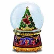 Clara and Nutcracker Musical Glitter Globe Plays Dance of The Sugar Plum Fairy