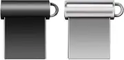 Super Mini Small Size Ultra USB3.0 Flash Drives Silver Grey Metal Thumb Drives Memory Stick 3 Years Warranty USB pendrive (Silver Grey （2 Pack）, 64GB(USB3.0))