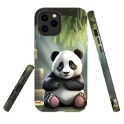 For iPhone 12 Pro/12 Tough Protective Cover, Happy Panda