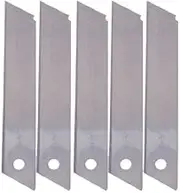 Leona Co 18mm Snap-off Blades, 5-Pack, Quality Black Carbon Steel Made, Sharp and Durable, Heavy-duty Replacement Blade for 18mm Box Cutter and Utility Knife