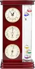 Analog Weather Station, with Galileo Thermometer, a Precision Quartz Clock, and