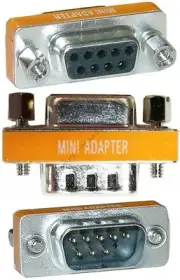 DB9pin Male~Female Null Modem Nul/Cross Serial RS232cable gender changer Adapter