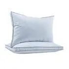 Feather Down Pillows King Size Set of 2, Luxury Goose Feather Pillow for Slee...