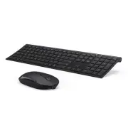 Wireless Keyboard and Mouse, 2.4GHz Rechargeable Compact Quiet Full-Size Keyb...