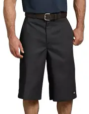 Dickies Men's Loose Fit 15" Twill Work Shorts in Black - 41283BK Size : 36