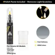 Touch Up Paint For Scania All Models 1427487 Silbergrau With Polish Paste