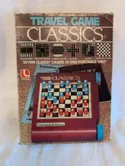 Vintage 1981 Lakeside Travel Game Classics Checkers Chess Backgammon
