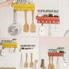 Modern and Space saving Wall mounted Spice Rack Shelf Organizer with Hooks