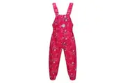 Regatta Childrens/Kids Muddy Puddle Peppa Pig Floral Dungarees (Pink Fusion) (9-12 Months)