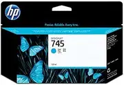 HP 745 F9J97A 130ml Cyan Original Designjet Ink Cartridge